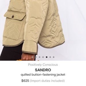 Sandro button-fastening jacket brand new